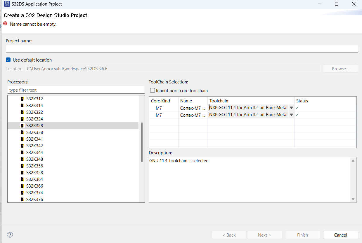 Solved: Re: S32DS create new project but can not select SDK - NXP Community