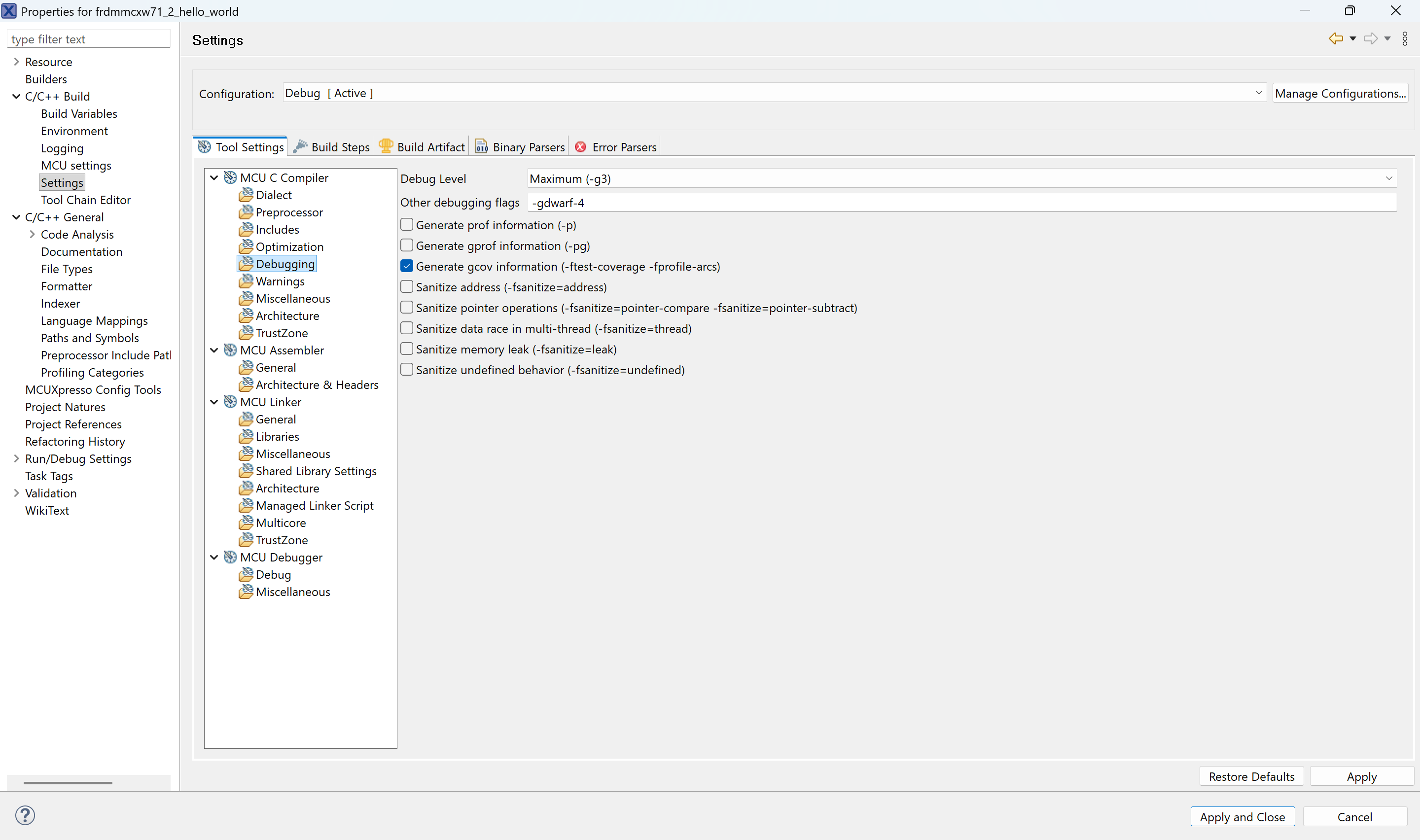 Code Coverage of firmware implementation on MCXW71 - NXP Community