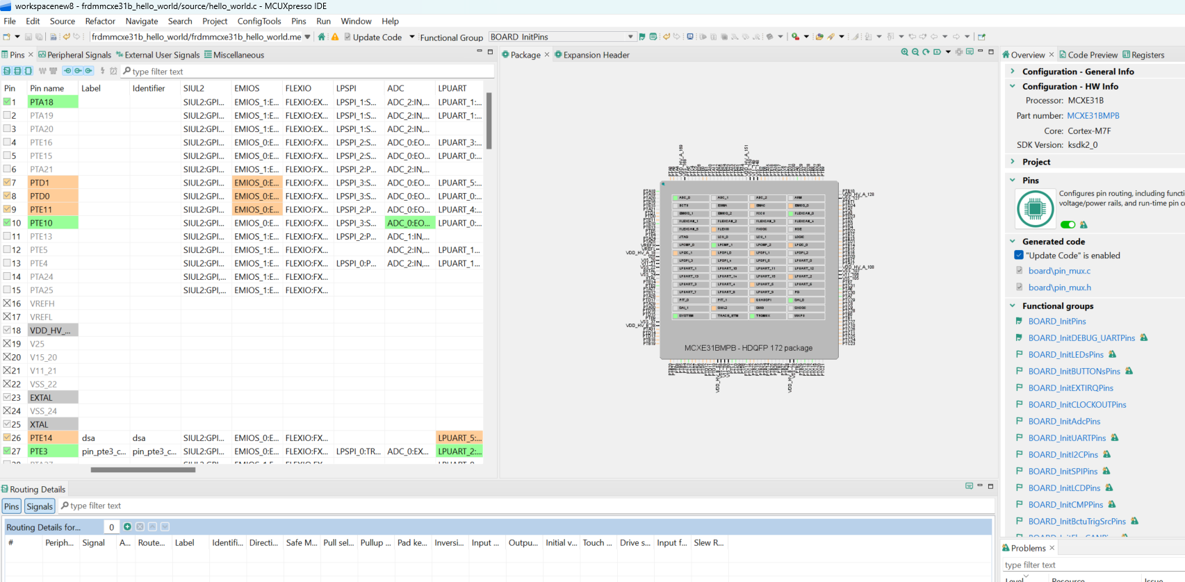 Pin Configuration Issue in MCUXpresso IDE - NXP Community