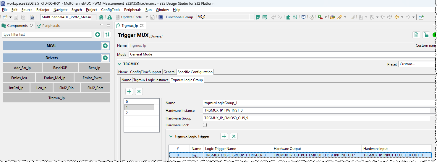 Solved: Routing signals to emios from trgmux using s32 Design Studio ...