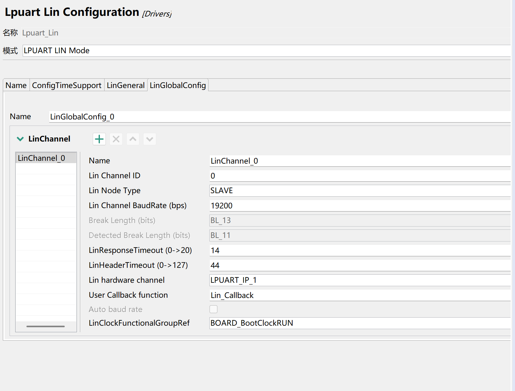 The S32KDS configuration tool is used to configure LIN communication ...