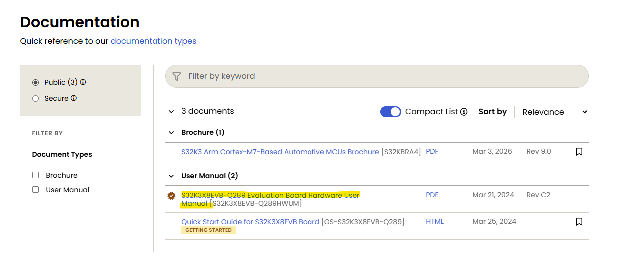 Solved: S32K3X8EVB-Q289 sch,user guid, example, build guide the example ...