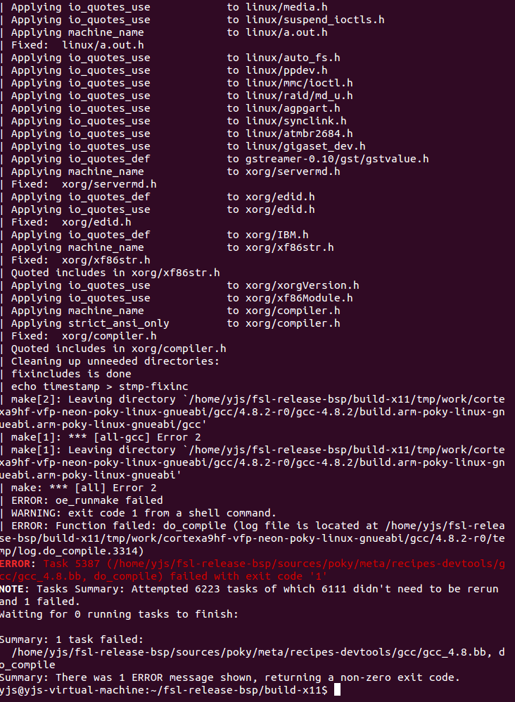 local.conf 를 수정하고 bitbake를 했는데 에러가 납니다. NXP Community