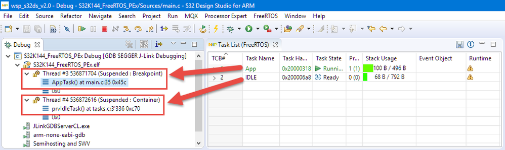 FreeRTOS Threads in Eclipse Debug View.png